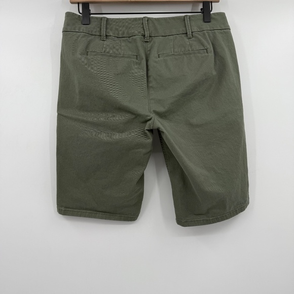Loft Outlet Shorts Women 6 Petite Green Bermuda Roll Slash Pocket Stretch Casual - Picture 3 of 11